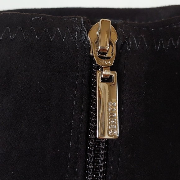 SCHUTZ Black Suede Ankle Boots 7.5 - Picture 3 of 8